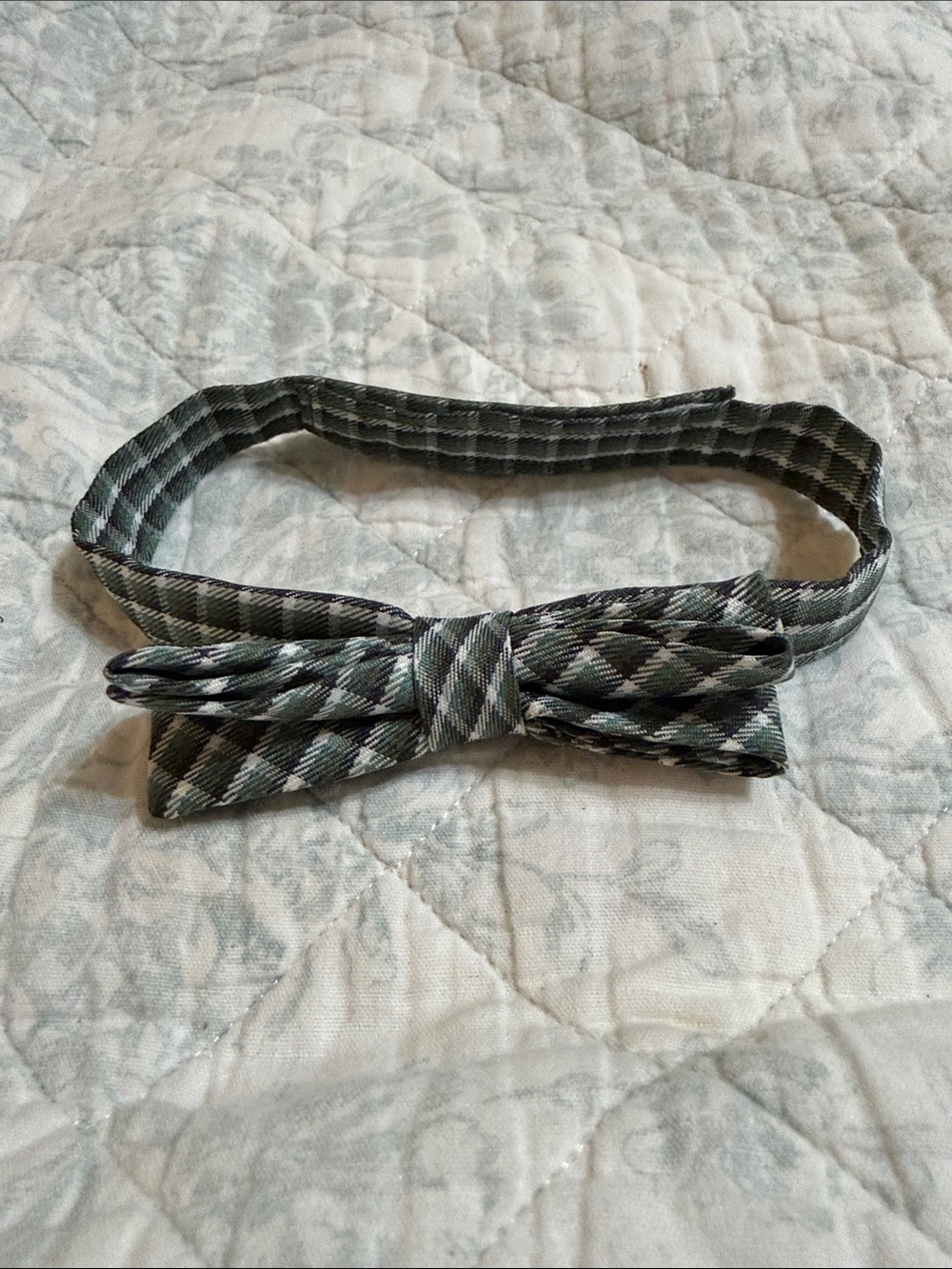 Green and Black Plaid Kids Bow Tie - Classic Adjustable Style